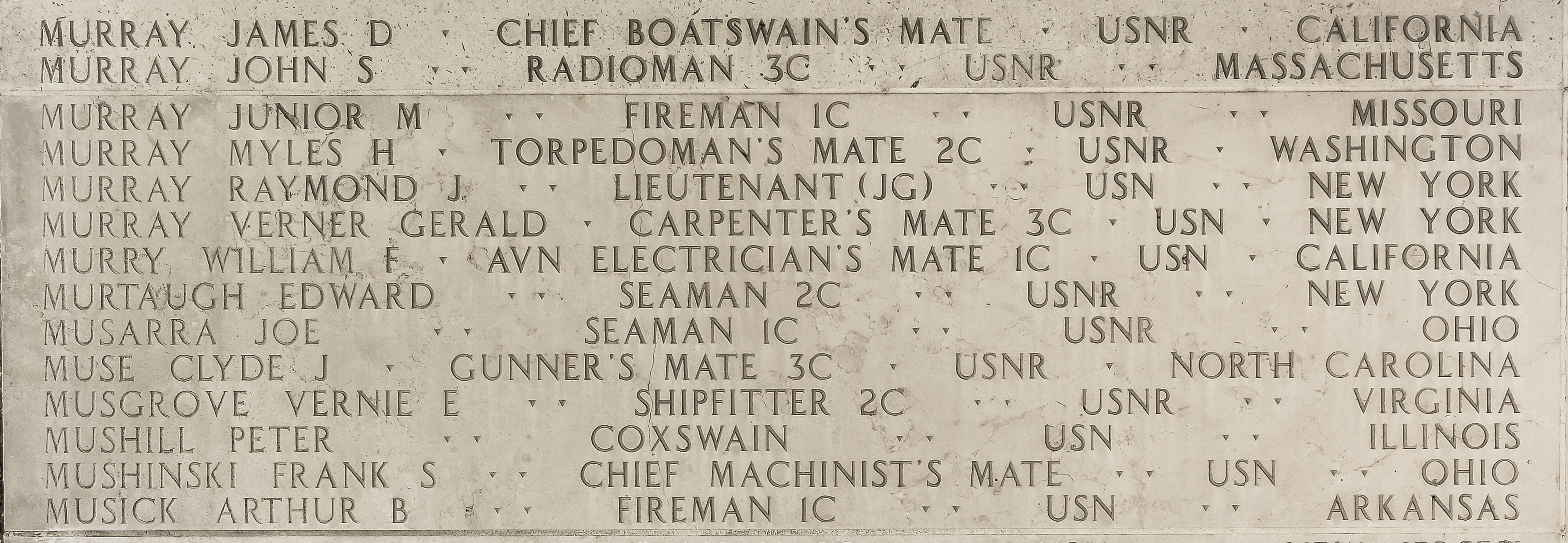 James D. Murray, Chief Boatswain's Mate